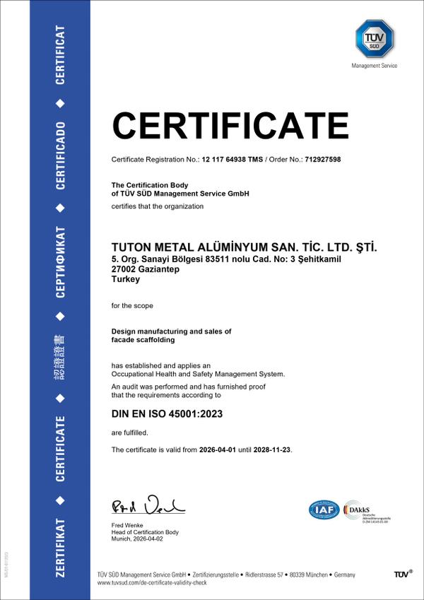 სერტიფიკატები — TUTON, 5